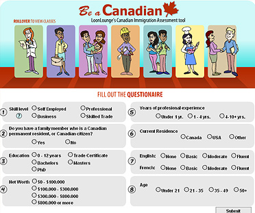 Be A Canadian Interactive Questionaire by Greg Houston